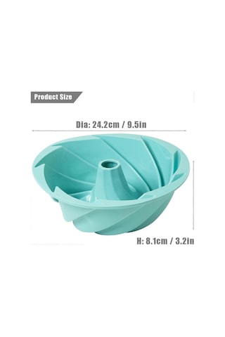 Silikon Yuvalı Tavalar, 2 Parça Yapışmaz Pişirme Kalıpları Kek, Jöle, Jelatin, Ekmek, Jelatin İçin, 9,5 İnç Mavi Çok Renkli