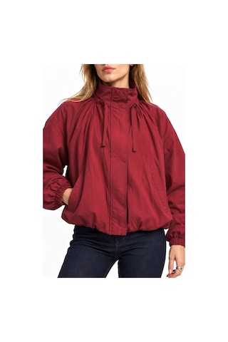 Hiccup Oversize Dik Yakalı Bomber Ceket Kiraz Kırmızısı