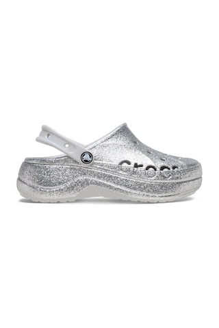 Crocs Baya Platform Glıtter Kadın Terlik 208459-040 Gri
