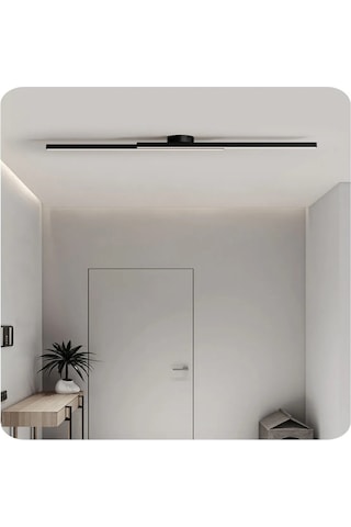 Laaysa Modern Tavan Aydınlatması Günışığı Led Lineer Avize İkili 50cm Çubuk Uzunluğu Toplam Uzunluk 70cm Siyah