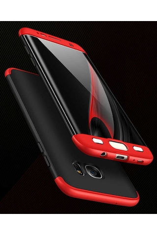 Samsung Galaxy Uyumlu S7 Edge Kılıf Zore Ays Kapak Kırmızı