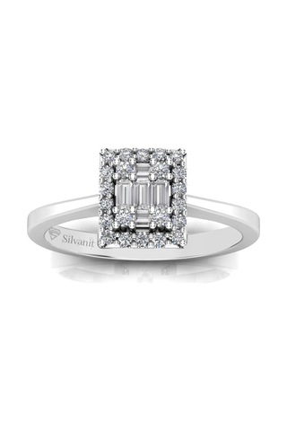 0,25 Karat Pırlantalı Baget Yüzük (481982083)
