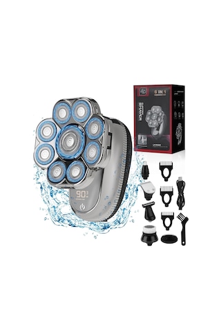 Wjiang 9d Kel Erkekler İçin - 6'sı 1 Arada Elektrikli Kafa Tıraş