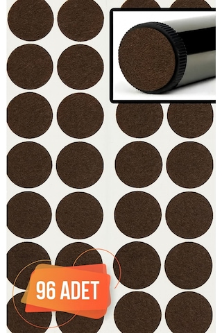 Yapışkanlı Keçe 20 Mm Kahverengi 96 Lı Baza, Koltuk, Kanepe Ve Masa Ayağı Koruyucu Krom