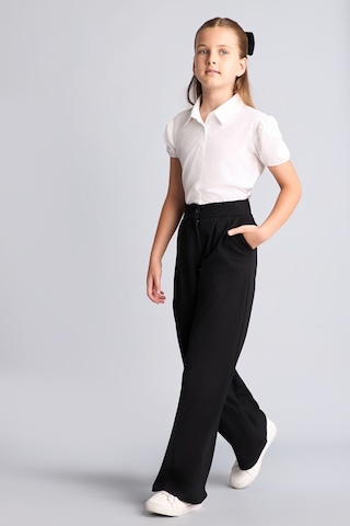 Defacto Yüksek Bel Çift Düğmeli Wıde Leg Pantolon Kız Çocuk I6731a826aubk81 Siyah-bk81