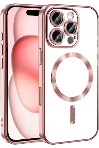 Zore Apple Uyumlu iPhone 16 Pro Kılıf Kamera Korumalı Magsafe Wireless Şarj Özellikli Demre Ka Titanyum