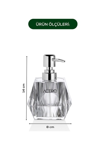 Vienev Akrilik Sıvı Sabunluk 210 Ml Şeffaf 1996 Şeffaf