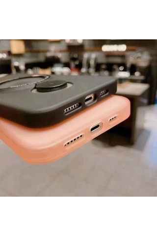 Apple Uyumlu iPhone 13 Stantlı Buzlu Sert Magsafe Kapak