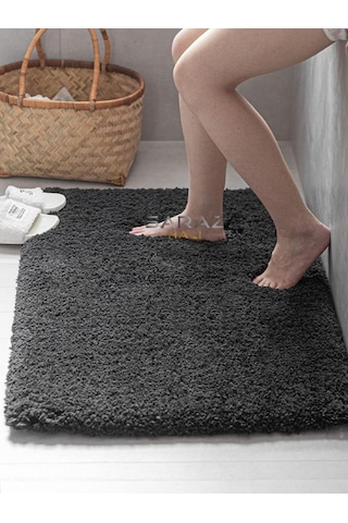 Saraz Halı Puffy Banyo Paspas 40 X 60 Antrasitantrasit Antrasit
