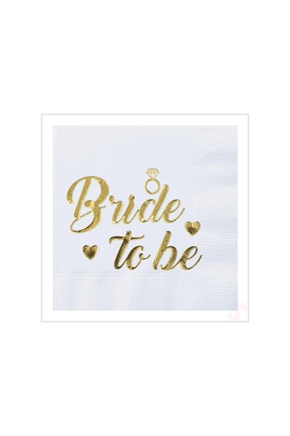 Bride To Be Peçete, 16 Adet - Altın