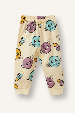 Defacto Desenli Kısa Kollu Üst Uzun Alt 4lü Pijama Takımı Erkek Bebek G8859a526smyl239 Sarı-yl239