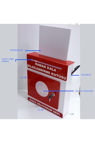 Kırmızı Pleksi A-4 Ramak Kala Kutusu
