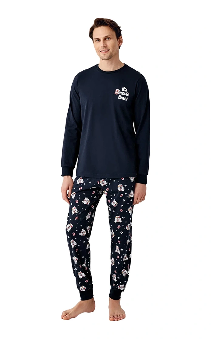 Rolypoly Rp3676-s Baba Oğul Kışlık İkili Pijama Takım Baba Denizci Mavisi