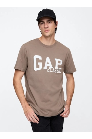 Gap Everyday Soft Gap Classic Logo 745029 T-shirt Kısa Kol Tişört Erkek T-shirt Kahverengi