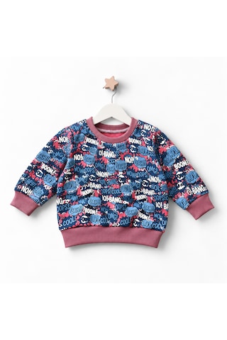 Bebe Bebek Sweatshirt Gri - Kırmızı