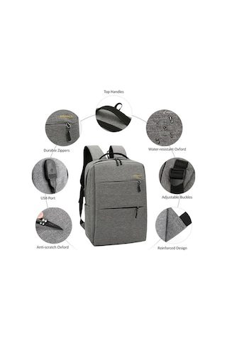 Createtech Sırt Seyahat Seti, İş Dizüstü Çantası, Dayanıklı Kombo 305 Mavi