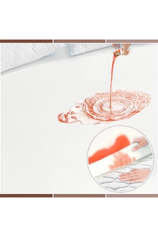 Micro Fitted Full Kenar Su Sıvı Geçirmez Alez Yatak Koruyucu Beyaz