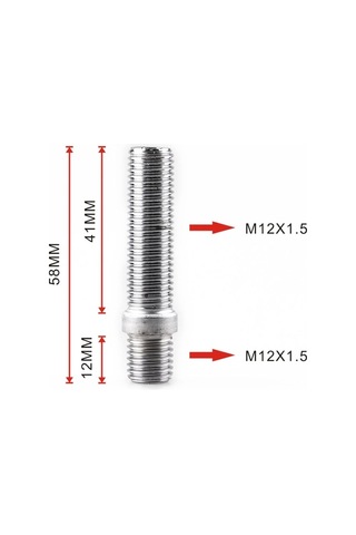 Cbtx 20 Adet 5.8cm Evrensel Araba Modifikasyonu Genişletilmiş Tekerlekler Saplama Dönüşüm M12x1.5 İla M12x1.5 Vida Adaptörü Ln032 Ln033 Ln044