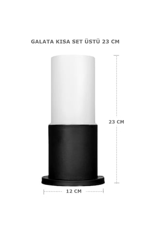Zita Bahçe Aydınlatması Galata Set Üstü 23 Cm Zita Bahçe Lambası 220v E27 Ip54