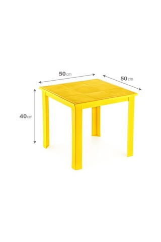 50x50 H:40 Plastik Masa Sarı Diğer