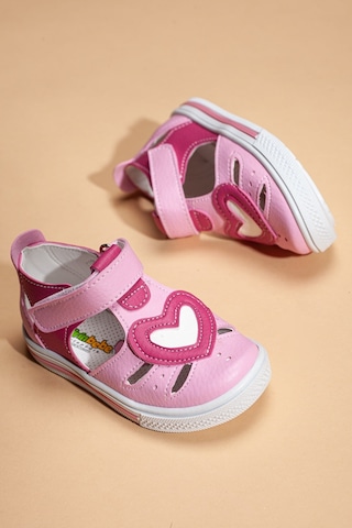 Şirin Bebe Ortopedik Kalpli Pembe Kız Bebe Ayakkabı-1141-pembe Pembe
