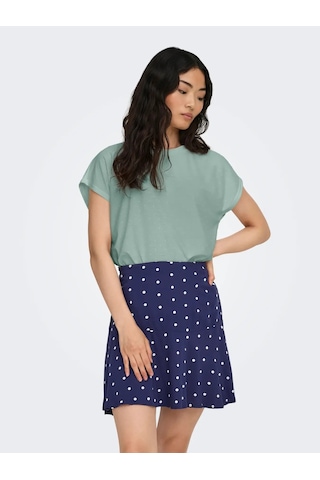 Only Onlmolly S/s O-neck Dobby Top Jrs Kadın T-shirt 15368563 Yeşil