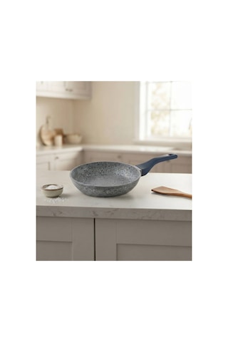 Khor Tek Saplı Tava 30 Cm Granit Gri