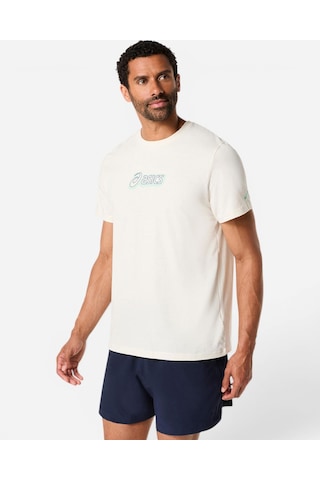 Asics Asıcs Logo Graphıc Tee Erkek Bej Kısa Kollu Tshirt 2031f334-100