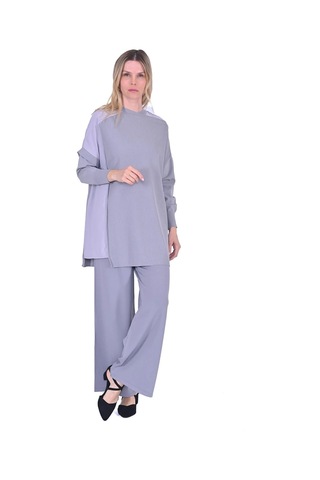 İnvee Körüklü Triko Tunik Gri 6250
