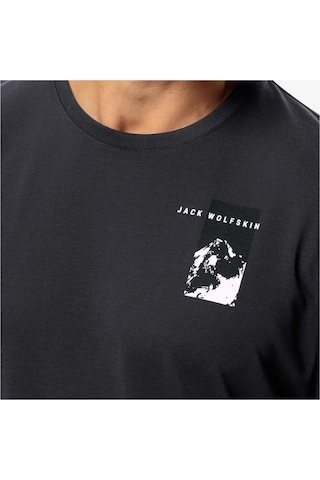 Jack Wolfskin Vonnan S/s Graphic T M Erkek Tişört 1809941-6350 Siyah