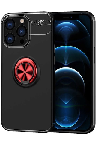 Apple Uyumlu iPhone 13 Pro Uyumlu Zore Ravel Silikon Kılıf-siyah-kırmızı Siyah-Kırmızı -
