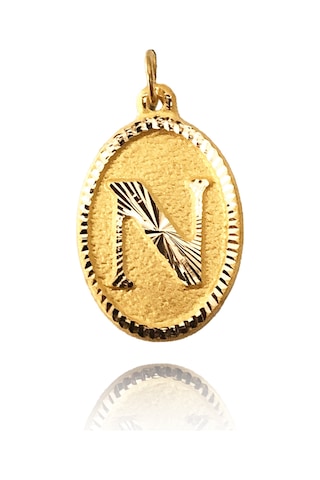 Enderun Kuyumculuk 14 Ayar Altın N Harf Kolye Ucu