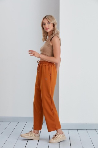 Basic Model Bol Paça 2 İplik Eşofman Altı Camel-camel Camel