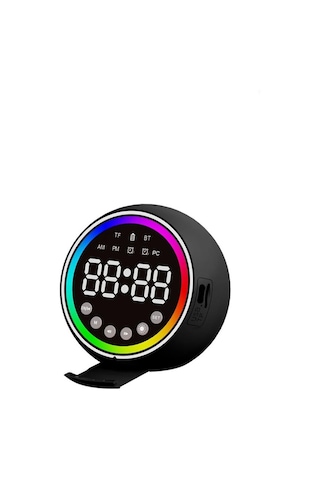 Platoon Pl-4652 Dijital Saat Çalar Ve Bluetooth Wireless Hoparlör Speaker 5w Mini Işıklı Usb Şarjlı