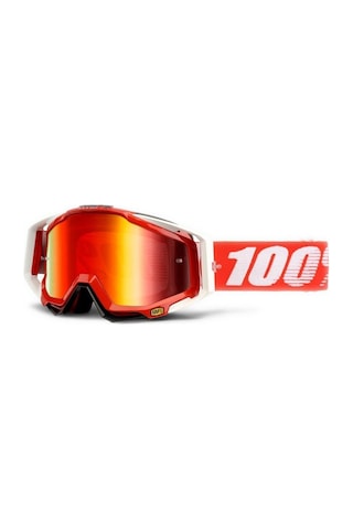 Motosiklet Motocross Gözlük Polikarbonat Lens Profesyonel Mx Atv Enduro Mtb Kross Gözlük Red-white