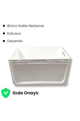 Alpbx 1.kalite Beyaz Plastik Kasa 60x40x32 Cm - Kutu 65 Litre