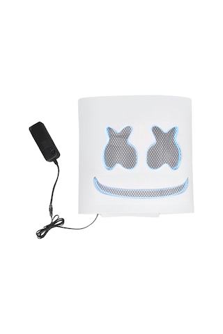 Geekyou Kırmızı Led Işıklı Dj Maskesi - Eva Malzeme, Ayarlanabilir, Halloween/partiler İçin Pil Yok