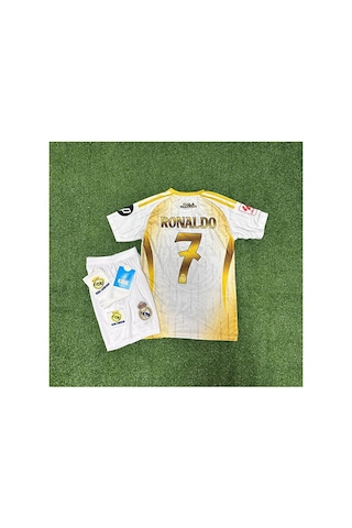 Real Madrid Cristiano Ronaldo Çocuk Forması 4'lü Set Gold Çok Renkli