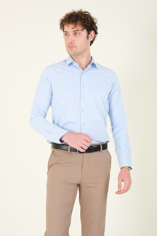 Giyim Dünyası Erkek Slim Fit Gömlek Mavi 001