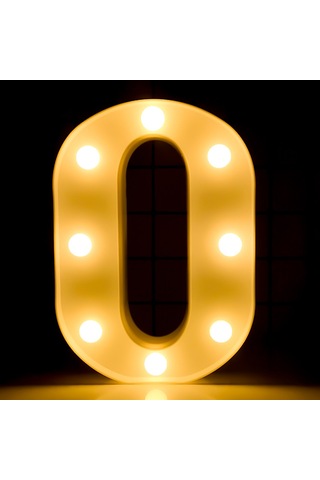 Jeehugo Sıcak Beyaz Sürekli Aydınlatma Ip54 Su Geçirmez Pvc Dijital 0 Işıklı Lambası - 2xaa Pil İle Çalışır Pil Dahil Değil - Parti, Düğün, Ev Dekorasyonu İçin Beyaz