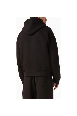 About Blank Dual Logo Zip Hoodie Heavyweight Erkek Sweatshirt Siyah