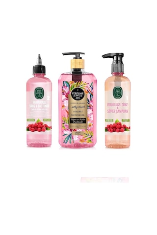 Eyüp Sabri Tuncer Frambuazlı Saç Toniği 500 ML + Duş Jeli Silky Touch 750 ML + Süper Şampuan 500 ML