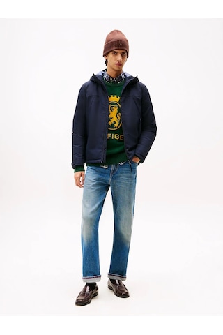 Tommy Hilfiger Mw0mw41363 Tech Hooded Short Padded Erkek Ceket Mavi