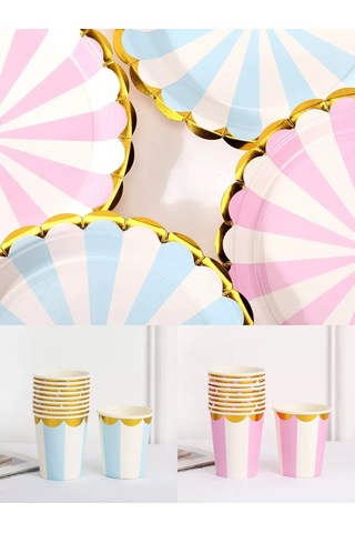 Tovary Dla Prazdnika Sweet Dreams Cinsiyet Partisi İçin Tek Kullanımlık Sofra Takımı 417764295 100 adet