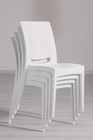 Mobetto Rattan Dikdörtgen Beyaz Masa Takımı Bahçe&balkon Genel