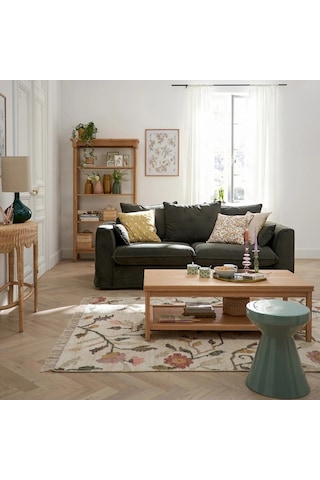 Altea Rattan Detaylı Masif Ahşap Orta Sehpa