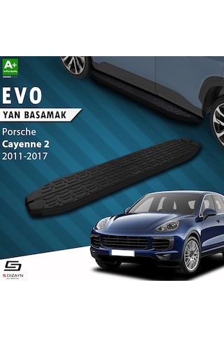 S-dizayn Porsche Cayenne 2 Evo Siyah Yan Basamak 193 Cm 2011-2017