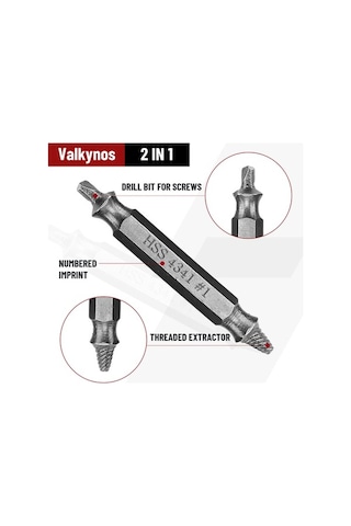 Fortunelane 6 Parça Yüksek Hız Çeliği Vidalı Çıkarma Aleti Seti - Kırık Civata Ve Vidalar İçin Dayanıklı Hss4341 Çelik