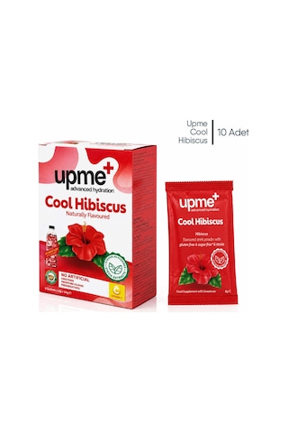 Upme Cool Hibiscus Hibiskus Aromalı İçecek Tozu 10'lu Paket Vitamin C Stevia Doğal Aroma 10 G