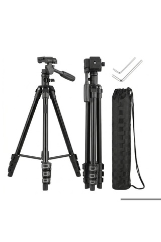 T02 Profesyonel Tripod Çok Fonksiyonlu 360 Döner Başlık Alüminyum Gövde 154 Cm Taşıma Çantalı 1 ADET